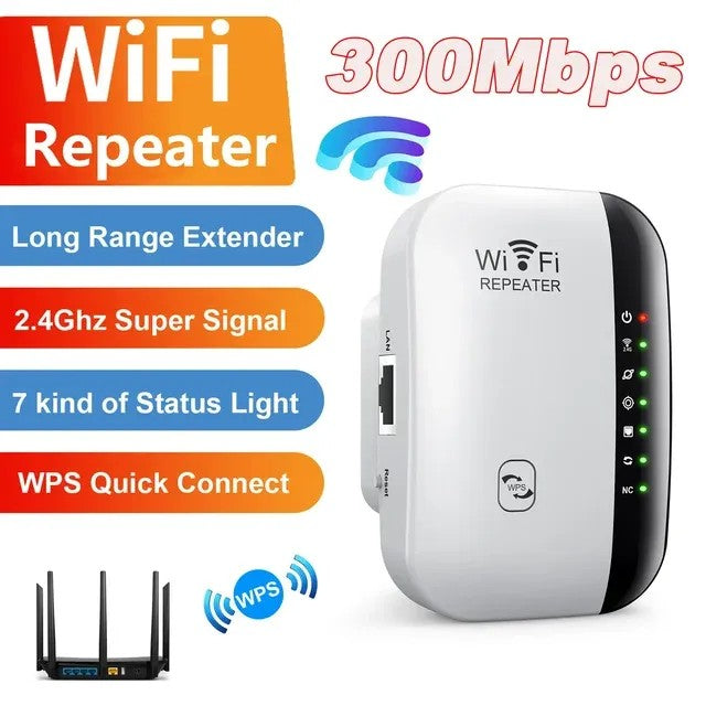 • Wireless-N 2T2R WiFi Amplifier | 300Mbps Repeater/Booster | 802.11 B/G/N Router Mode