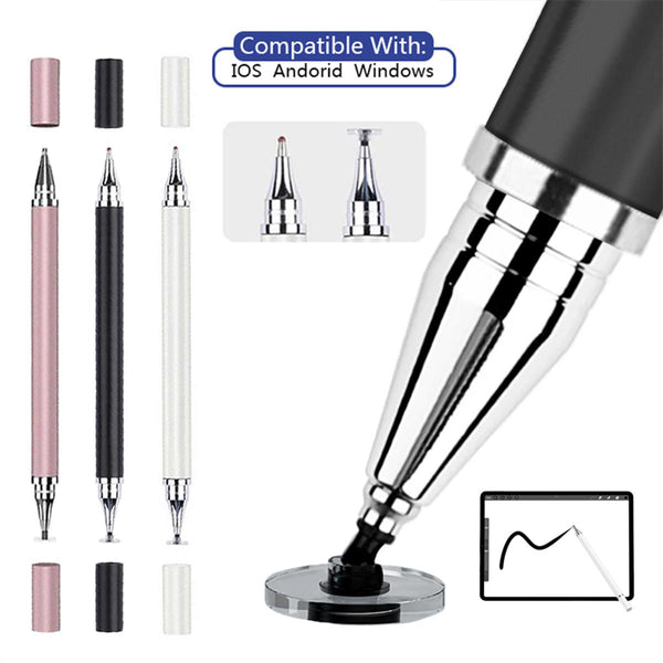Universal 2-in-1 Stylus Pen | Touchscreen Drawing & Writing Pencil for All Mobile & Tablet Devices